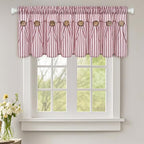 ASPMIZ Farmhouse Valances for Windows, Cotton Linen Kitchen Curtains Valances by ASPMIZ