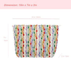 Flat Makeup Bag for Women, Zipper Cosmetic Pouch for Purse, Rainbow Dot - Image 5