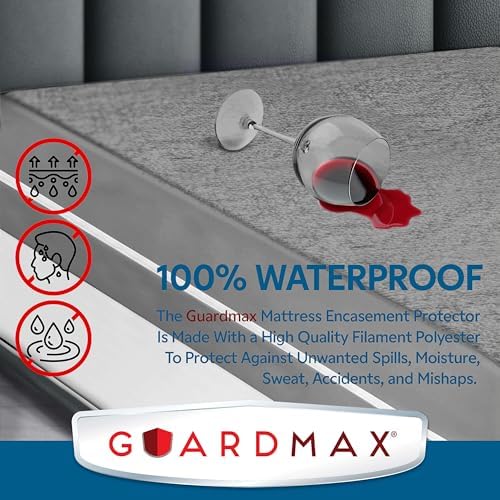 Guardmax Crib Mattress Encasement Zippered, 100% Waterproof Mattress Protector - Image 5