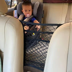 3-Layer Stretch Car Mesh Organizer, Car Seat Net, Dog Net - Image 2