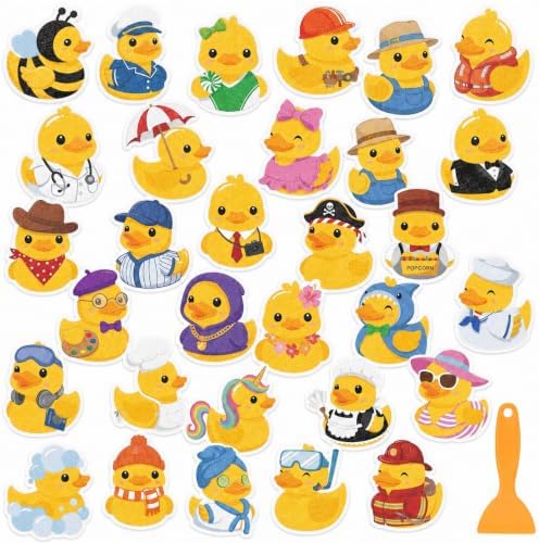 Fullhawl 30 Pcs Rubber Duck Non Slip Shower Stickers, Bathtub Safety by Fullhawl