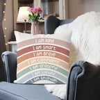 QIYUHOY Red Classroom Reading Corner Rainbow Decor Throw Pillow Covers - Image 2