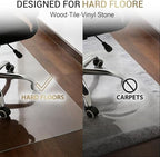 Office Chair Mat for Hardwood Floor, Heavy Duty Chair Mat for Rolling Chairs - Image 6