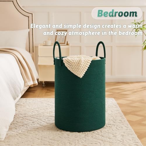 Artfeel Laundry Basket, Woven Cotton Rope Laundry Hamper, 60L - Image 3