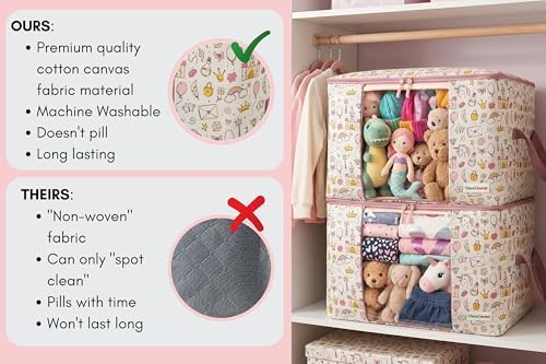 Chaos Cleared Kids Storage Bags – 100% Cotton Canvas Toy & Clothes Organizer - Image 4