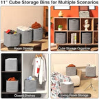 11 Inch Cube Storage Bins, 11x11 Organizer Bins - Image 5