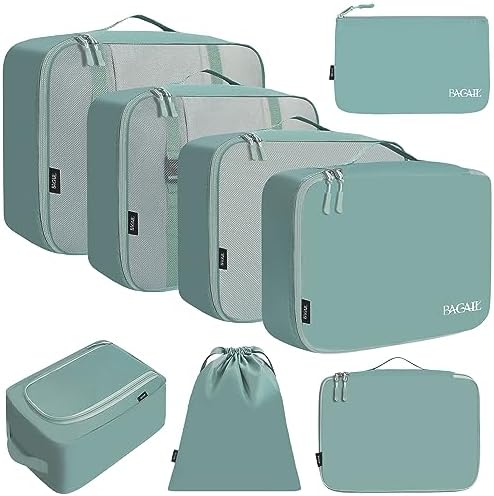 BAGAIL 8 Set Packing Cubes Luggage Packing Organizers by BAGAIL