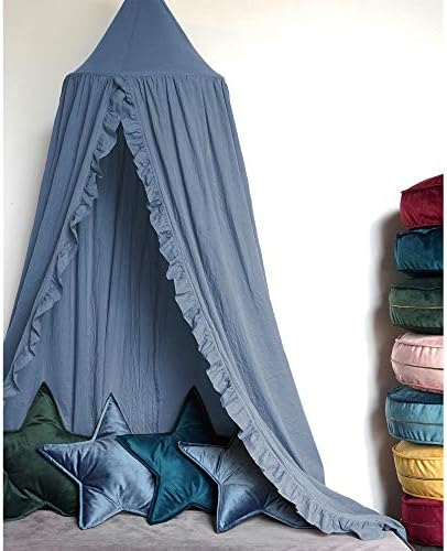 Bed Canopy with Frills Reading Nook Game Tent by Takecareofmomsandbabies