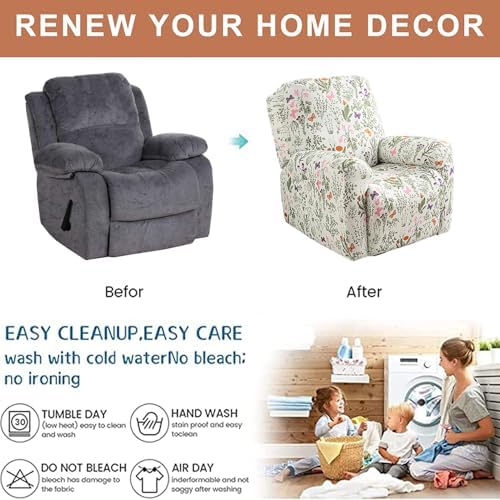 Recliner Chair Covers 4-Pieces Recliner Slipcovers Lazy Boy Chair Covers - Image 6