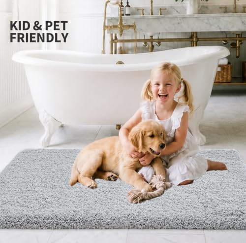 ILANGO Bathroom Rugs 48" × 24", Extra Soft Absorbent Microfiber Bath Rugs - Image 2