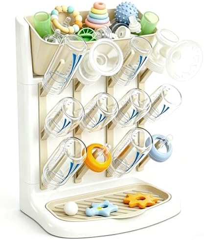 GoMaihe Baby Bottle Drying Rack: Space Saving Vertical Bottle Dryer Holder by GoMaihe