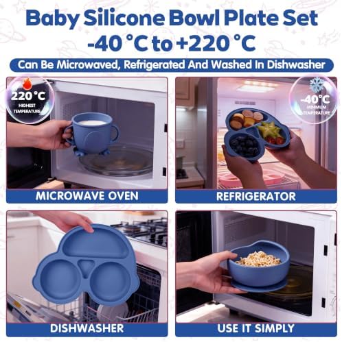 Silicone Baby Feeding Set, Miicasa Baby Led Weaning Supplies Kit - Image 6