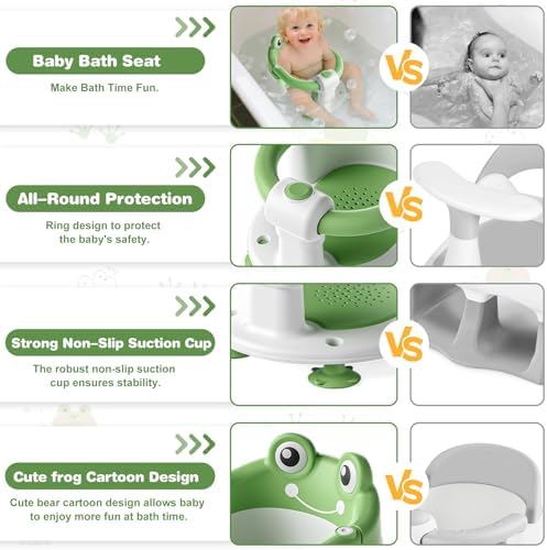 Baby Bath Seat for Babies 6 Months & up Non-Slip Toddler Bath Seats for Sitting - Image 3