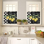 Kitchen Curtains and Valances Set, Summer Tropical Lemon Window Treatments - Image 2