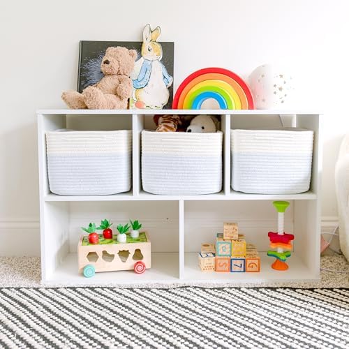 NaturalCozy Storage Cubes 9”x9”x7”Cotton Rope Woven Baskets - Image 3