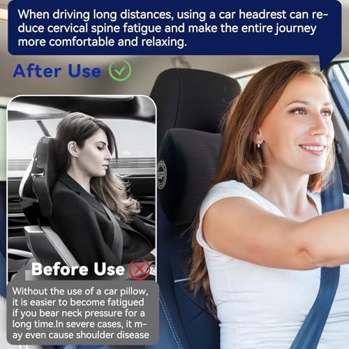 SPRFUFLY Car Headrest Pillow 2 Pack, Headrest Pillow - Image 6