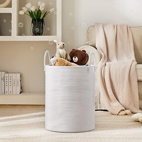 Woven Rope Laundry Hamper Basket by YOUDENOVA, 58L Tall Laundry Basket - Image 2