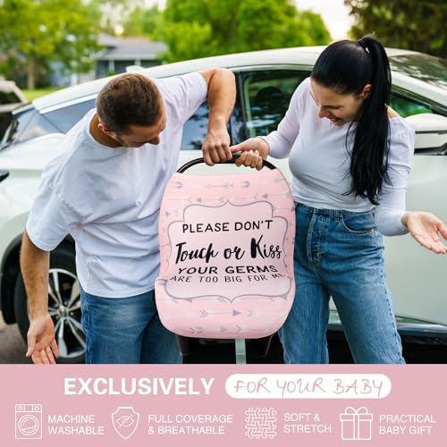 Metplus Baby Car Seat Cover, No Touch Sign Carseat Canopy & Nursing Covers - Image 3