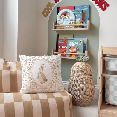 Bunny Nursery Decor Pillow Cover 18x18 Baby Girl Room Decor - Image 7