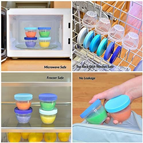 Youngever 18 Sets Baby Food Storage, 6 Ounce Baby Food Containers - Image 4
