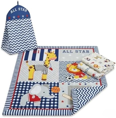 EVERYDAY KIDS 4 Piece Boys Crib Bedding Set - Image 6