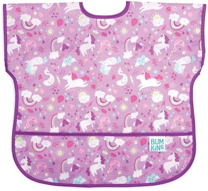 Bumkins Short Sleeve Bib for Girl or Boy, Toddler and Kids for 1-3 Years by Bumkins