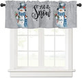 Snowman Christmas Valance Curtains by VandarllinHomeKitchenDecor