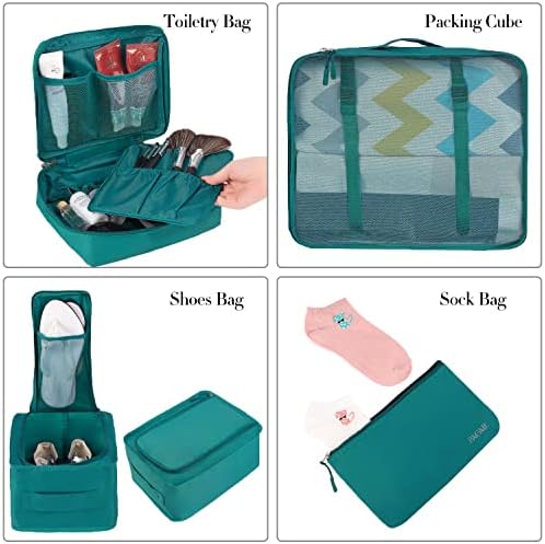 BAGAIL 8 Set Packing Cubes Luggage Packing Organizers - Image 3