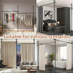 Room Divider No Drilling Curtain Rod Wall Divider - Image 6