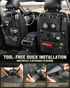 All in One Car Seat Back Organizer Fit Most Cars SUV Trucks Jeeps - Image 5