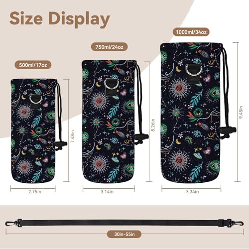 AUPET Water Bottle Bag Carrier, 24oz/32oz Insulated Neoprene bottle Sling - Image 2