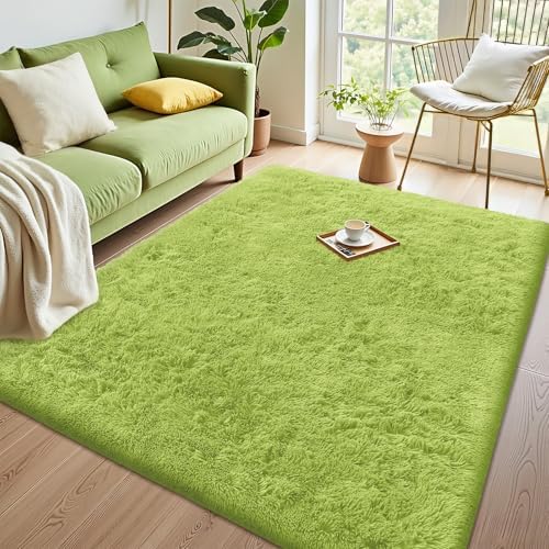 OLANLY Area Rugs for Living Room Bedroom, Machine Washable 4x5.9 ft Soft Fluffy - Image 3