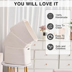 ICERZCZ Storage Baskets for Organizing Shelves 15x11x9.5 Off White 3 Packs - Image 5