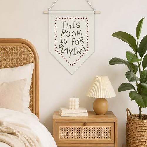 KYTWSFWS Playroom Wall Art Pennant Flag, Kids Room Wall Decor, This Room Is - Image 2