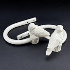 Curtain Drapery Holdbacks with Resin Bird, Wall Mount Drapery Hooks Holders - Image 5