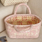 Small Storage Basket Organizer, Mini Fabric Floral Storage Baskets - Image 2