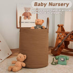 JMvicyroam 80L Cotton Rope Laundry Basket Hamper - Image 2