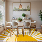 Lahome Yellow Rainbow Sun Area Rug 8x10 - Image 7