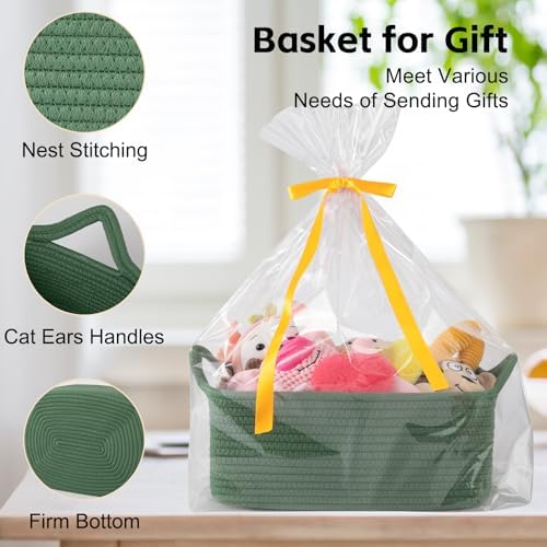 OIAHOMY Woven Basket, Gift Basket Empty - Image 3