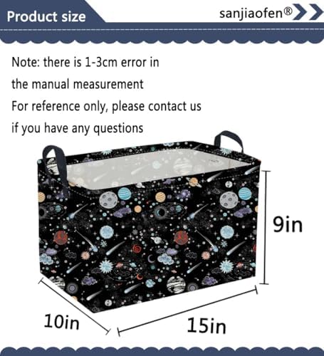 Sanjiaofeng Rectangular Moon and Stars Basket Waterproof Foldable Kids Laundry - Image 7