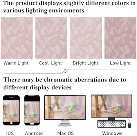 Lecloud Leia Blush Pink Sheer Curtains - Image 2