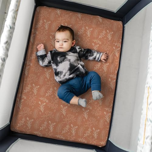 Pack n Play Sheets, BROLEX 2 Pack Mini Crib Sheets, Stretchy Portable Fitted - Image 6