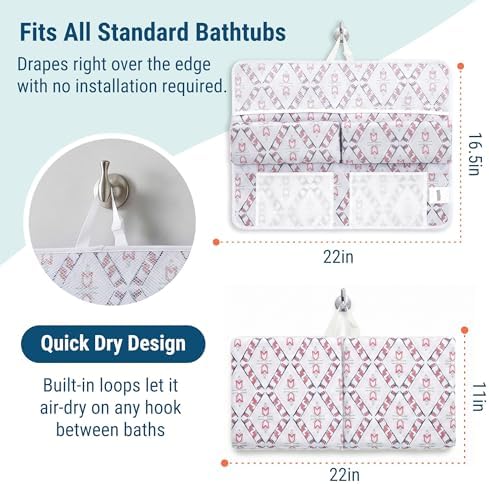 Wildkin Bath Kneeler & Elbow Rest Pad, Dual-Layer Foam, 4 Suction Cups - Image 3