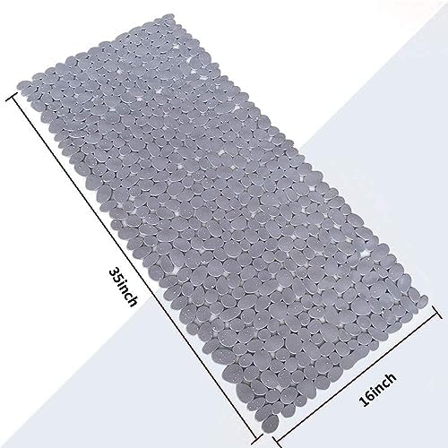 SONGZIMING Bathtub Mat Non Slip 2 Pack, 35 x 16 Inches Pebble Shower Mat - Image 3