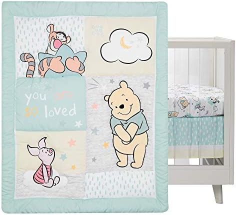Lambs & Ivy Disney Baby Winnie the Pooh Hugs 3Pc Nursery Crib Bedding Set - Image 2