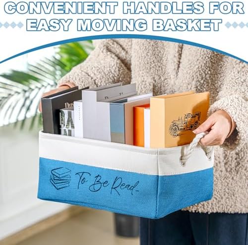 Marsui 1 Pcs TBR Basket Book Storage Bin Bookish Gifts - Image 3