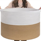 INDRESSME XXXLarge Woven Rope Blanket Basket Living Room by INDRESSME