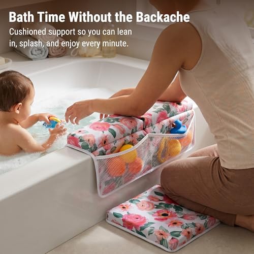 Wildkin Bath Kneeler & Elbow Rest Pad, Dual-Layer Foam, 4 Suction Cups - Image 2