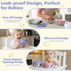 Snack Cups, 2 Pack Stainless Steel Toddler Snack Containers, Spill-Proof - Image 3