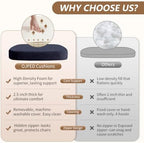 Chair Cushions for Dining Chairs, Washable Chair Pads, 2 Pack - Image 6